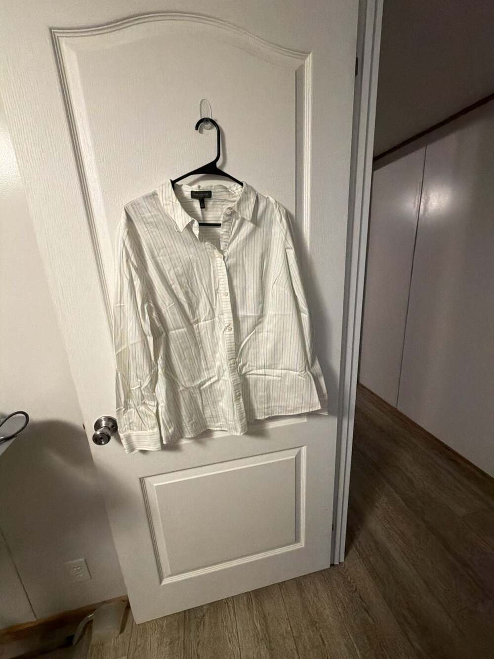 The Limited Women's Long Sleeve Button-Front Striped Shirt